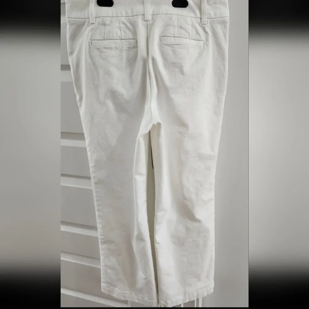 White Straight-Leg Pants
